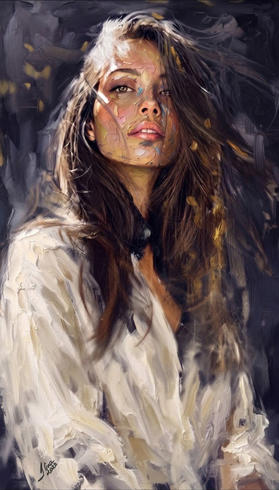 ArteDiAlina.com painting: My favorite white shirt